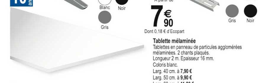 Tablette Mélaminée