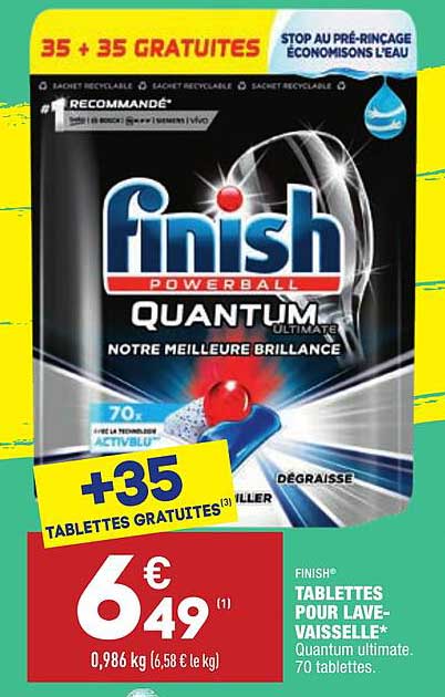 tablettes pour lave-vaisselle finish