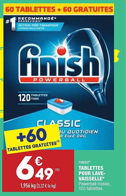 tablettes pour lave-vaisselle finish