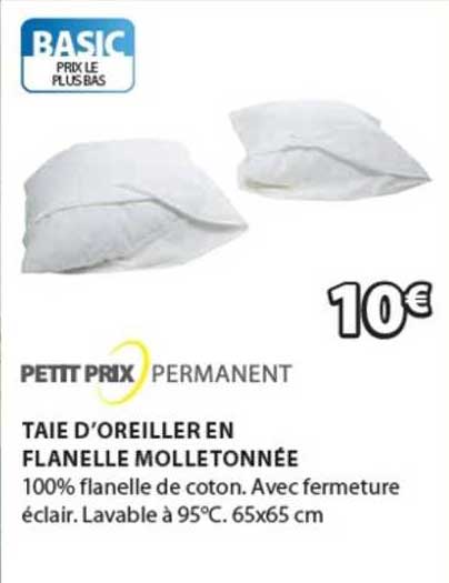 taie d'oreiller en flanelle molletonnée