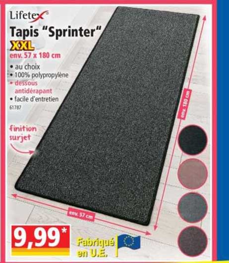 tapis "sprinter" lifetex