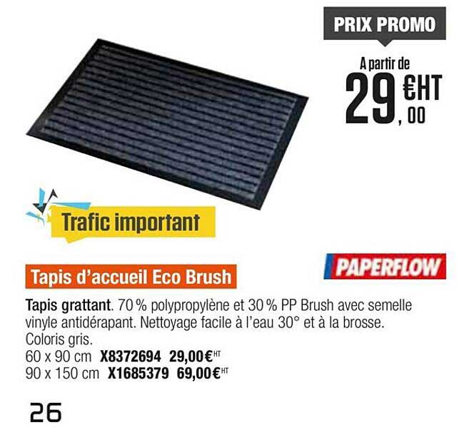 tapis d'acceuil eco brush paperflow