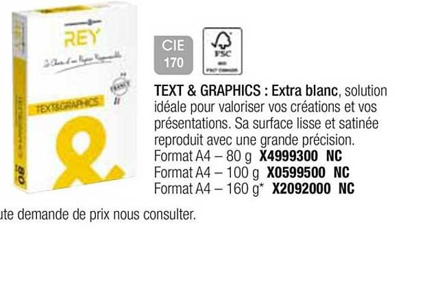 text & graphics : extra blanc rey