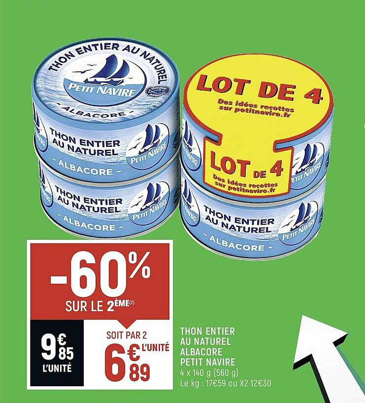 ton entier au naturel albacore petit navire