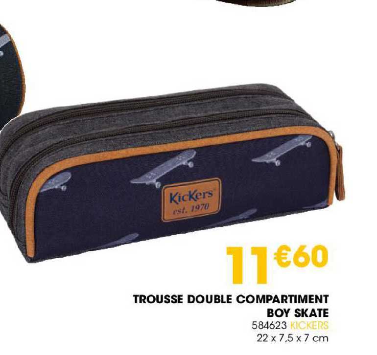 trousse double compartiment boy skate