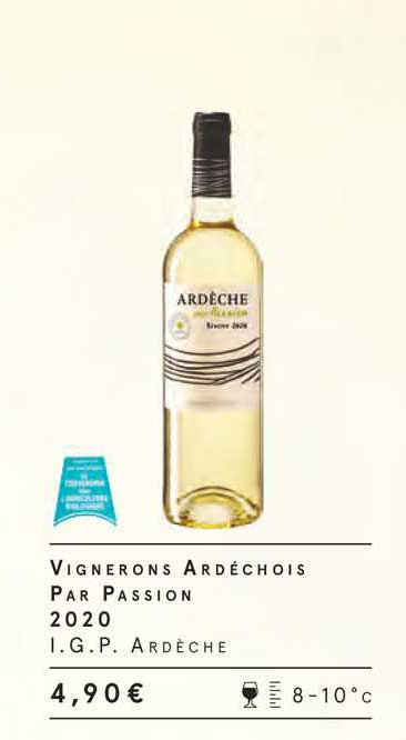 vignerons ardéchois par passion 2020 i.g.p. ardèche