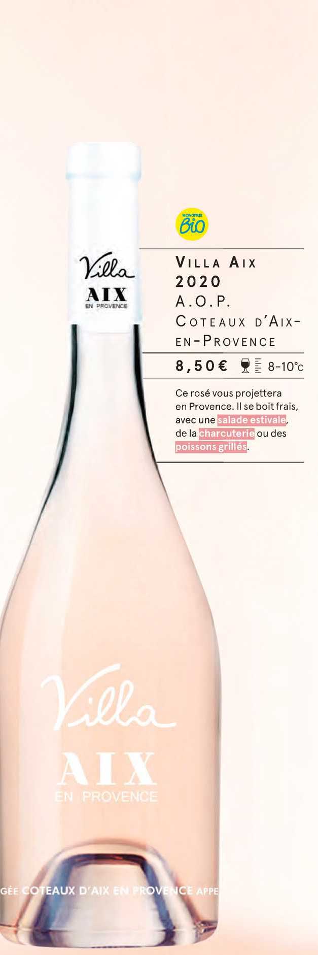 villa aix 2020 a.o.p. coteaux d'aix-en-provence