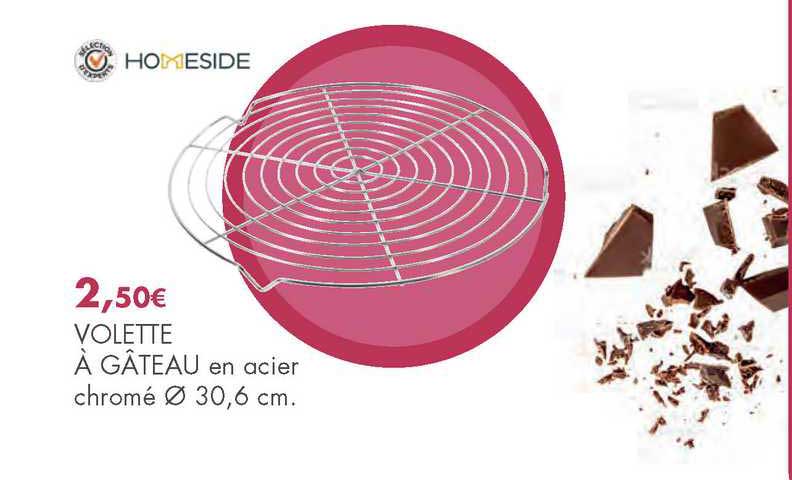 volette à gâteau en acier chromé homeside