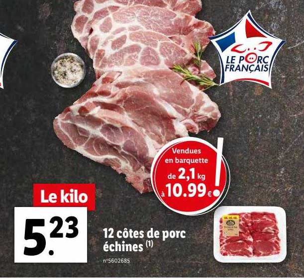 12 Côtes De Porc échines
