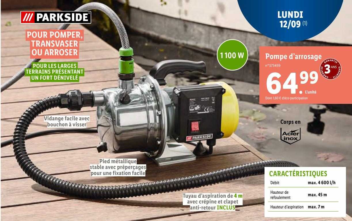 Pompe D'arrosage Parkside