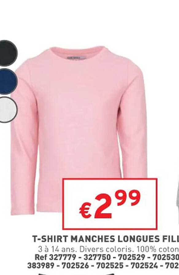 t-shirt manches longues fille
