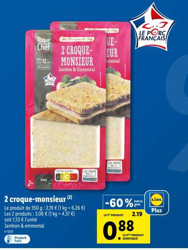2 croque-monsieur