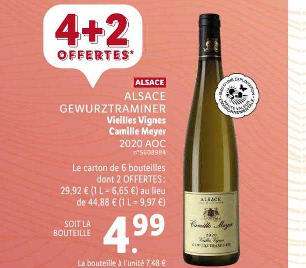 Alsace Gewurztraminer Vieilles Vignes Camille Meyer 2020 Aoc