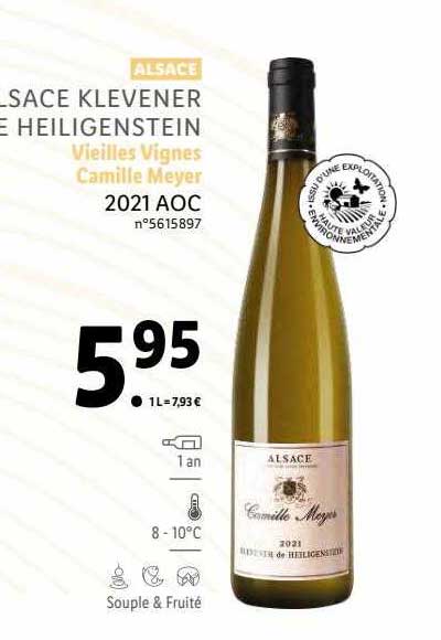 alsace klevener de heiligenstein vieilles vignes camille meyer 2021 aoc