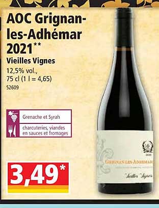 aoc grignan-les-adhémar 2021 vieilles vignes