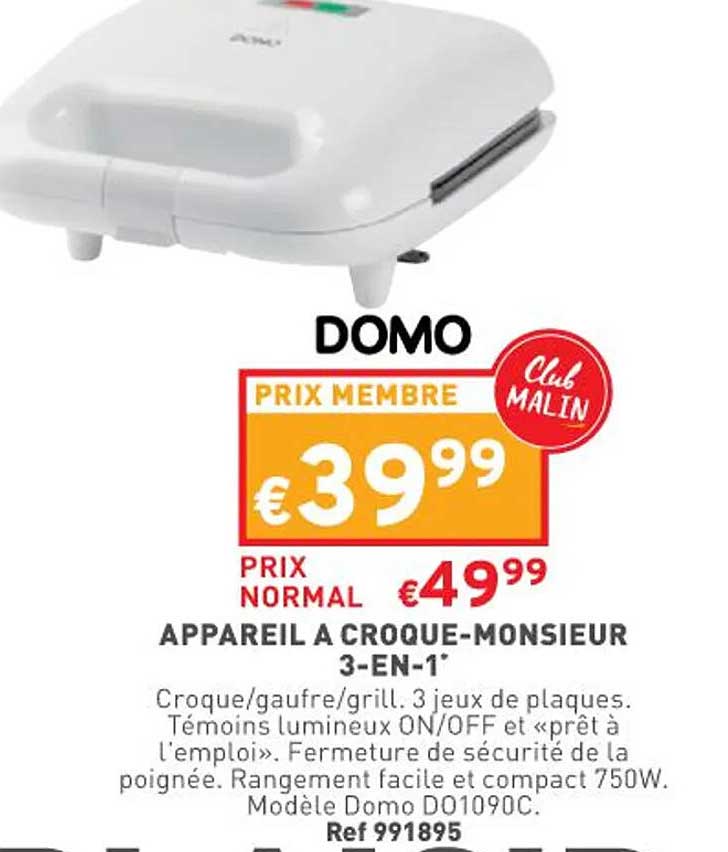 appareil à croque-monsieur 3en1