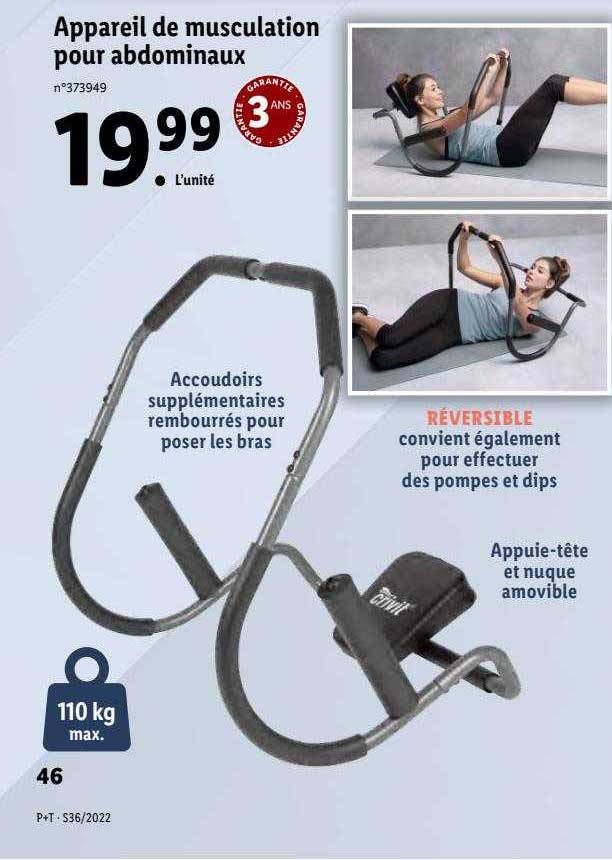 appareil de musculation pour abdominaux