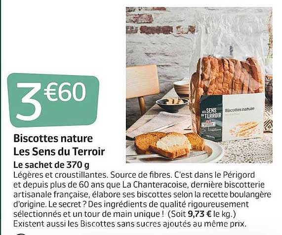biscottes nature les sens du terroir