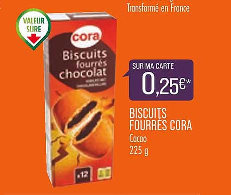 Biscuits Fourrés Cora