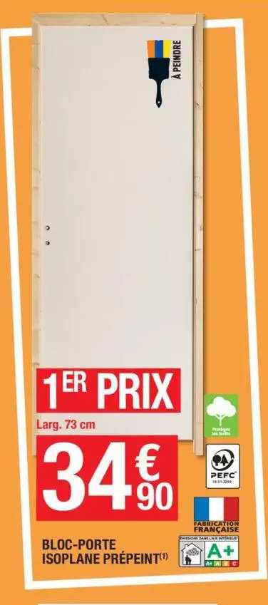 bloc-porte isoplane prépeint