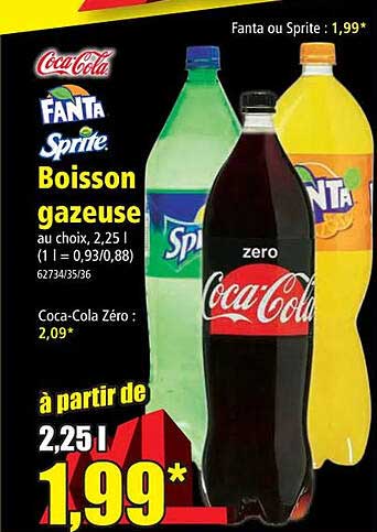 boisson gazeuse coca-cola, fanta, sprite