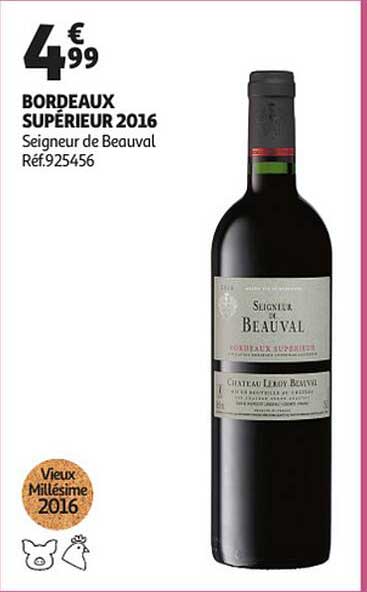 bordeaux supérieur 2016 seigneur de beauval