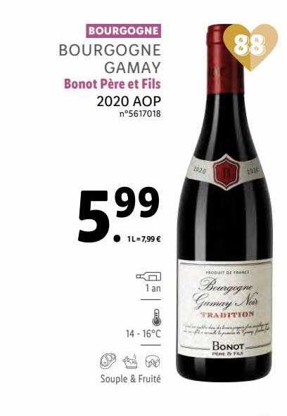 bourgogne gamay bonot père et fils 2020 aop