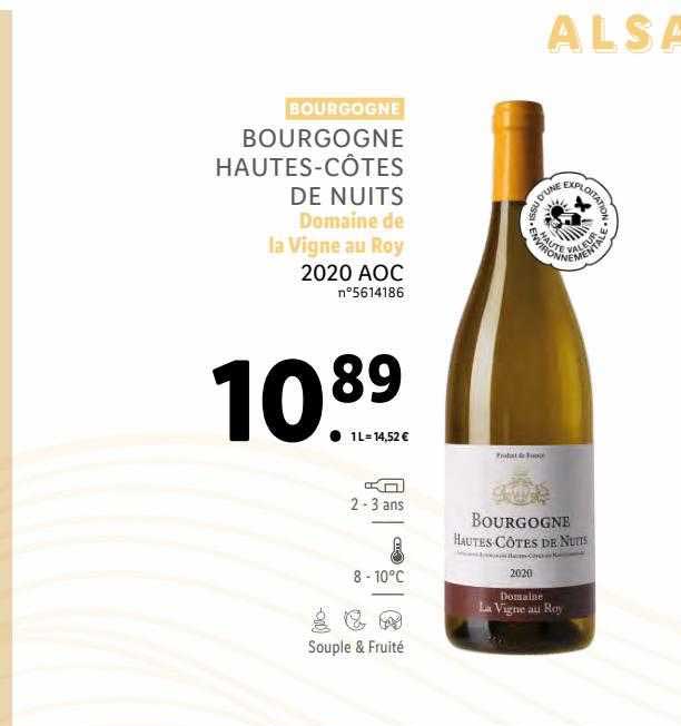 bourgogne hautes-côtes de nuits domaine de la vigne au roy 2020 aoc