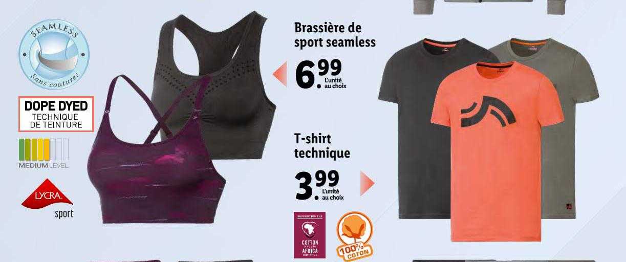 Brassière De Sport Seamless Lycra Sport, T-shirt Technique Lycra Sport
