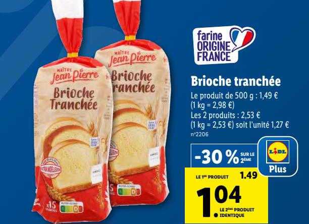 brioche tranchée maître jean pierre