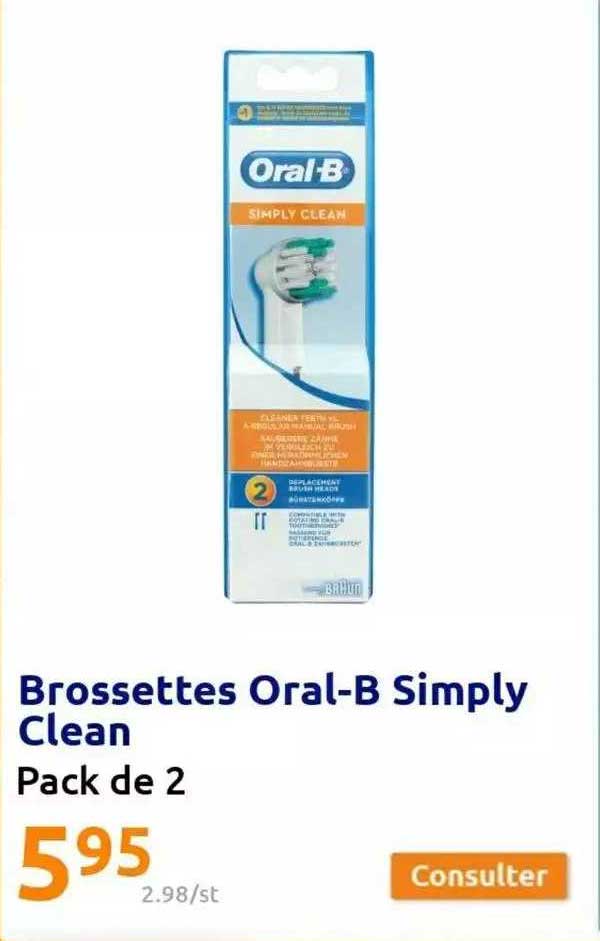 brossettes oral-b simply clean