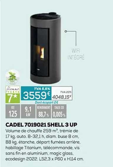 cadel 7019021 shell 3 up