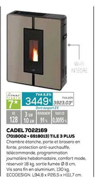 cadel 7022169 (7018002 + 6918013) tile 3 plus