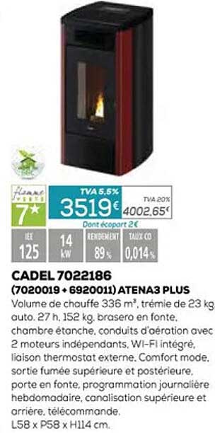 cadel 7022186 (7020019 + 6920011) atena3 plus