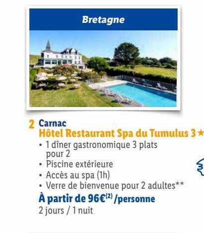 carnac hôtel restaurant spa du tumulus 3*