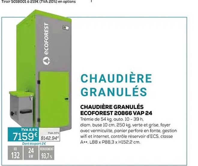 chaudière granulés éco forest 20866 vap 24