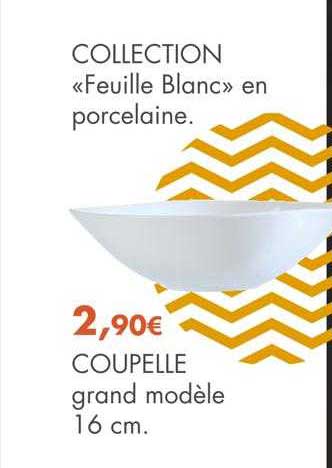 Coupelle Collection Feuille Blanc