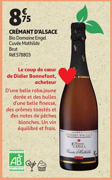 crémant d'alsace bio domaine engel cuvée mathilde brut
