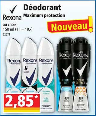 déodorant maximum protection rexona