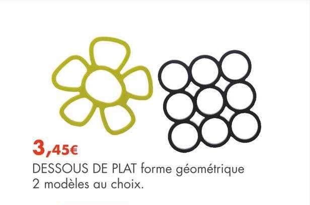 dessous de plat forme géométrique 2 modèles au choix