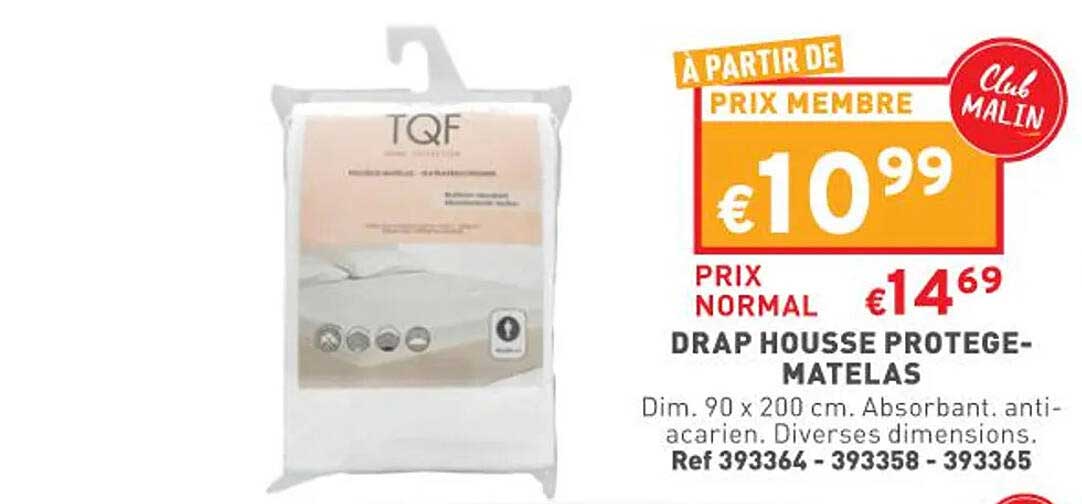 drap housse protège-matelas