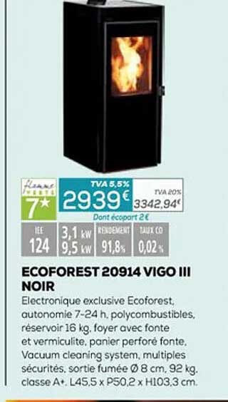 Ecoforest 20914 Vigo III Noir