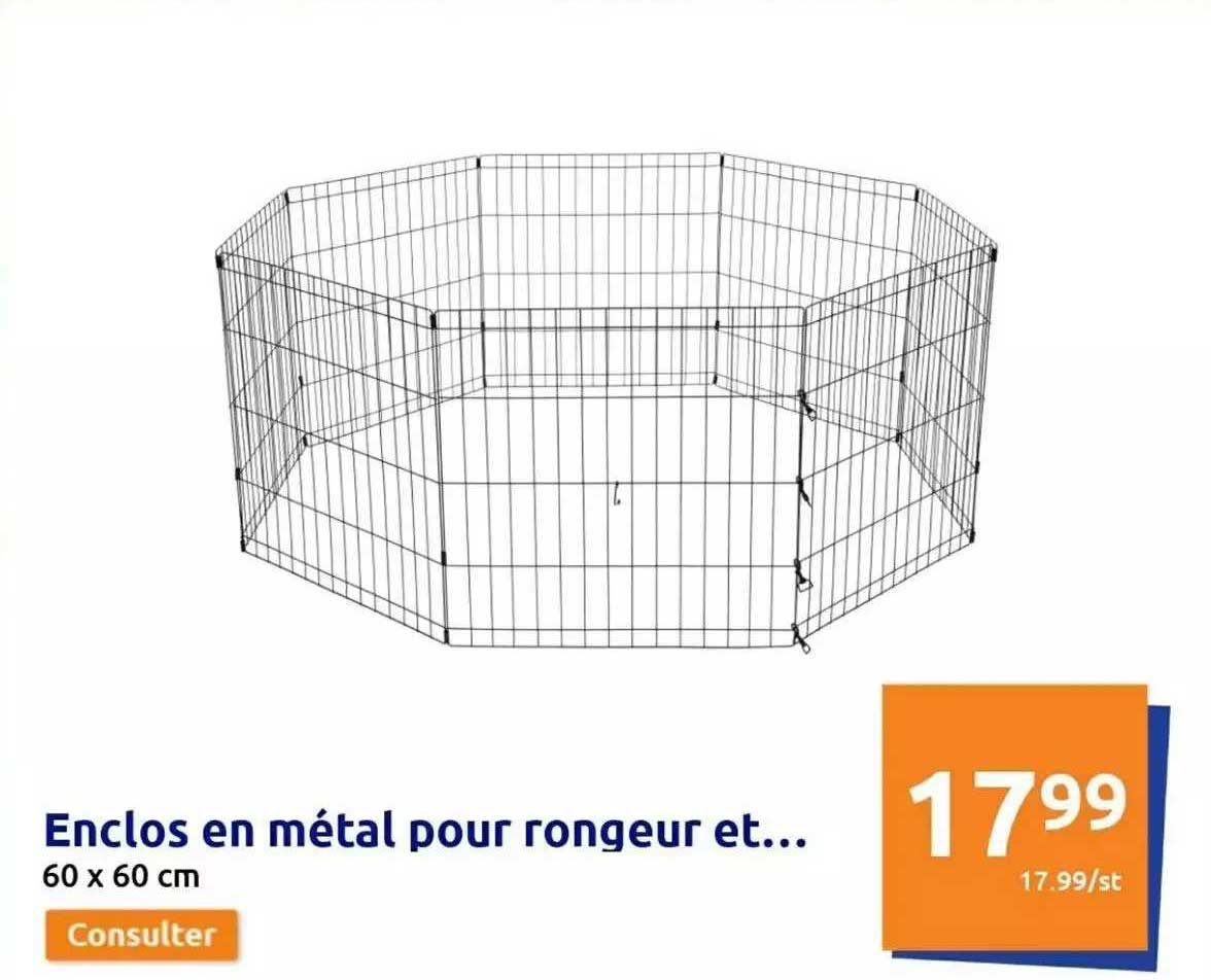 enclos en métal pour rongeur et...