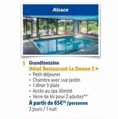 grandfontaine  hôtel restaurant le donon 3*