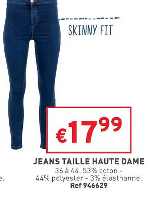 Jeans Taille Haute Dame