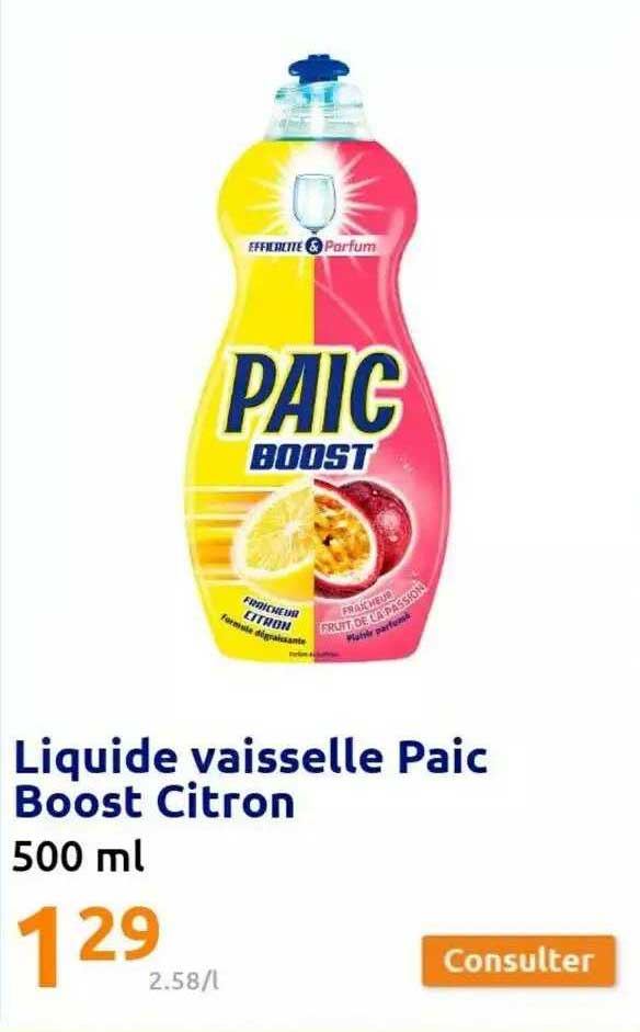 Liquide Vaisselle Paic Boost Citron