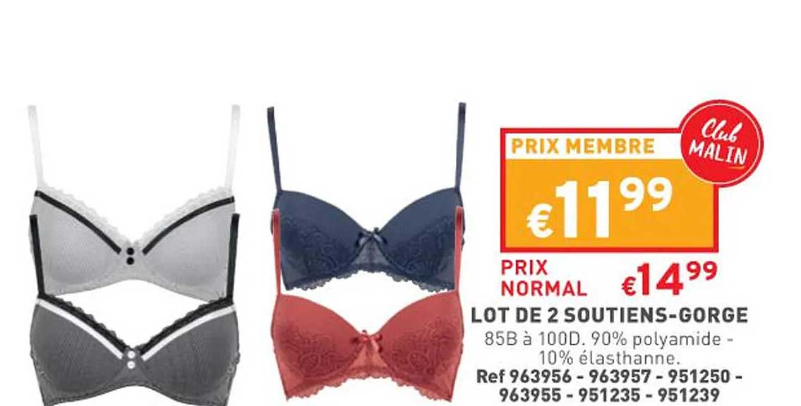lot de 2 soutiens-gorge