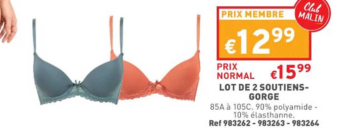 lot de 2 soutiens-gorge