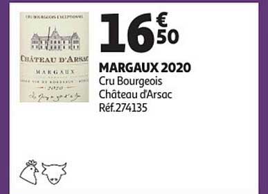 margaux 2020 cru bourgeois château d'arsac