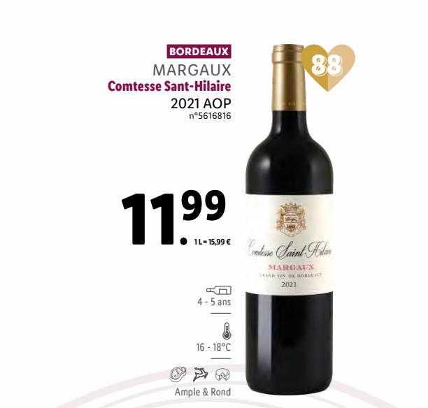 margaux comtesse sant-hilaire 2021 aop